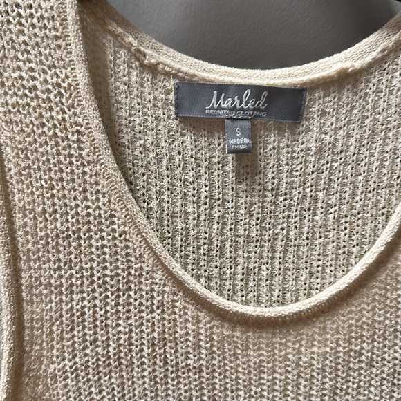 Marled brand crocheted long tank/mini dress. Cream. Perfect condition! - Picture 3 of 3